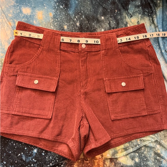 Indigo Rising Surf Corduroy Retro Cargo Beach Skateboard OP Shorts NWOT - Picture 3 of 10